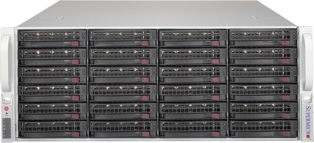 Supermicro Storage JBOD Chassis 4U 846BE1C-R1K03JBOD Up to 24 x 3.5" /Expander Backplanes(8xminiSASHD SFF-8643)