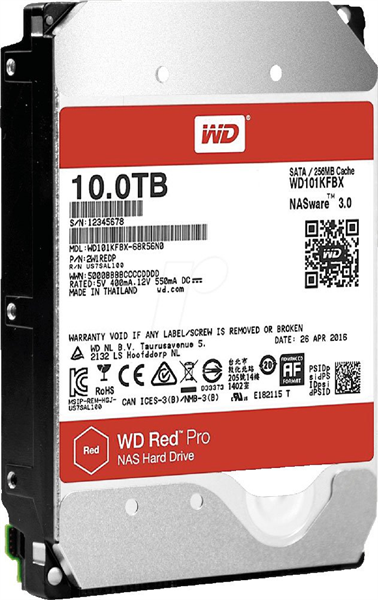 Western Digital HDD SATA-III  10000Gb Red™ Pro WD101KFBX, 7200rpm, 256MB buffer