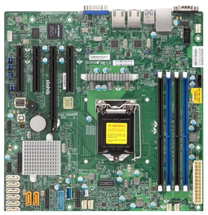 Supermicro Motherboard 1xCPU X11SSM-F E3-1200 v5, 6thGeni3, Pent, Celeron/ UpTo4UDIMM/ 8x SATA3/ C236 RAID 0/1/5/10/ 2xGE/ 1xPCIx8(in x16), 1xPCIx8, 2xPCIx4(in x8) (9.6" x 9.6")