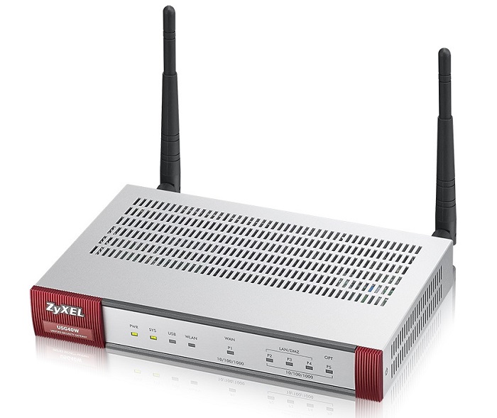 ZyXEL USG 40W Центр безопасности для малого офиса 3x LAN/DMZ, 1x WAN, 1x OPT, Wi-Fi 802.11b/g/n