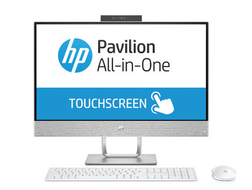 HP Pavilion 24 I 24-x050ur Touch Intel Core i5-7400T 4GB DDR4 (1X4GB)16GB+ 1TB AMD Radeon 530 2Gbno DVDUSB KBD, USB MOUSE IR Webcam Blizzard White Win10