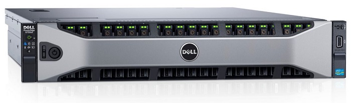Dell PowerEdge R730xd 2U no CPUv4(2)/no HS/ no memory(2x12)/ no controller/ no HDD(24SFF)FlexBay(2SFF)/ no DVD/ iDRAC8 Ent/ 4xGE/ no RPS/ Bezel/ Sliding Rails/ no ARM/ 3YPSNBD (210-ADBC)