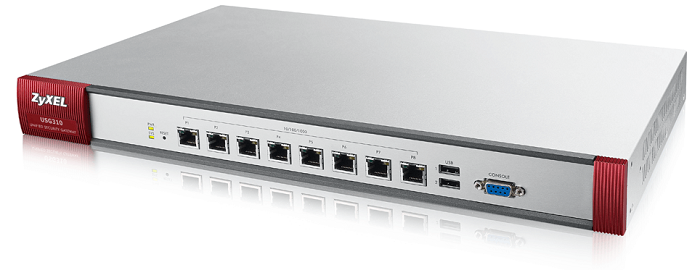 Zyxel Межсетевой экран USG310  с набором подписок на 1 год (AS,AV,CF,IDP), Rack, 8 конфигурируемых GE, 2xUSB3.0, AP Controller (2/34)