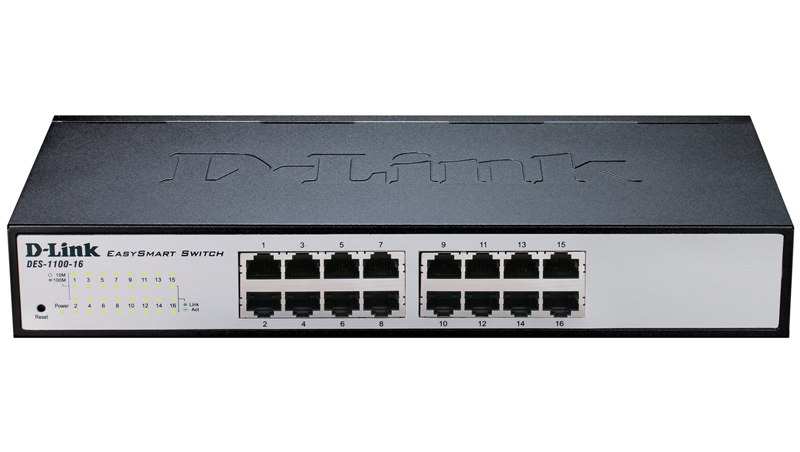 D-Link DES-1100-16/A2A, 16 ports compact 11” EasySmart switch