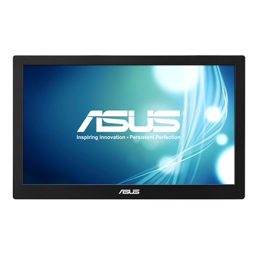ASUS 15.6" MB168B USB-Portable Monitor, LED, 1366x768, 11ms, 200cd/m2, 500:1, 90°/65°, USB 3.0x1, Pivot Auto-Rotate, Ultra-slim, 0.8Kg, Smart Case, Silver + Black, 90LM00I0-B01170