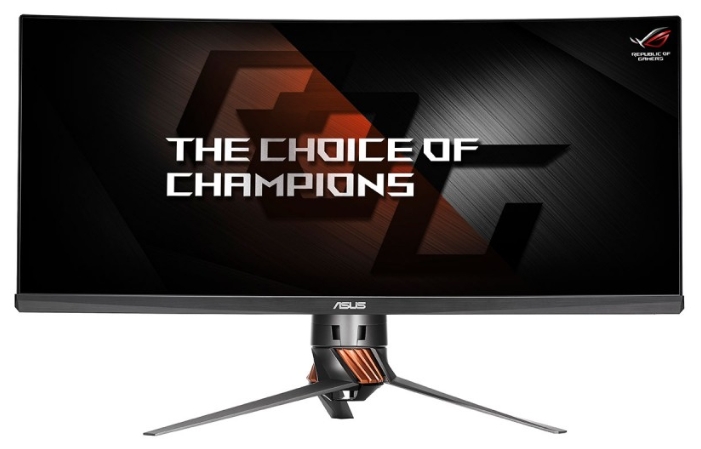 ASUS 34" ROG PG348Q IPS LED изогнутый, 3440x1440, 5ms, 300cd/m2, 1000:1, 178°/178°, HDMI, DisplayPort, 100Гц, USB-Hub, G-Sync, колонки, Tilt, Swivel, регул. по высоте, VESA, 90LM02A0-B01370