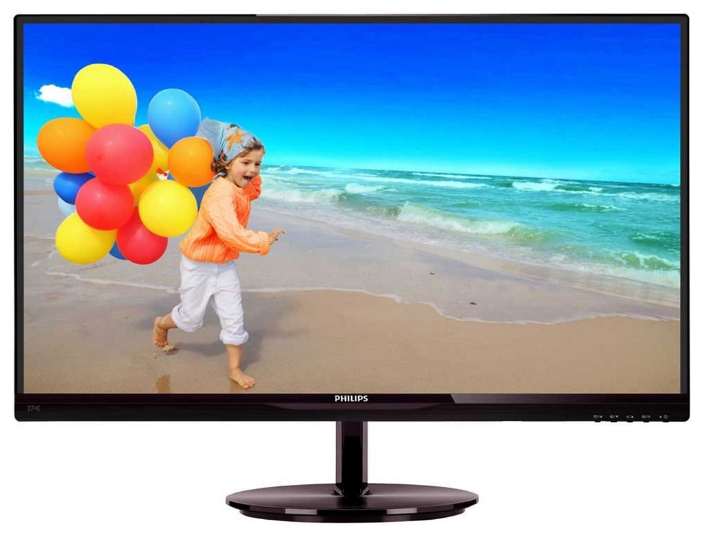 27" Philips 274E5QHSB 1920x1080 AH-IPS W-LED 16:9 6ms VGA 1xHDMI 1xHDMI+MHL 10M:1 178/178 250cd Audio-out/Headphones Glossy Black
