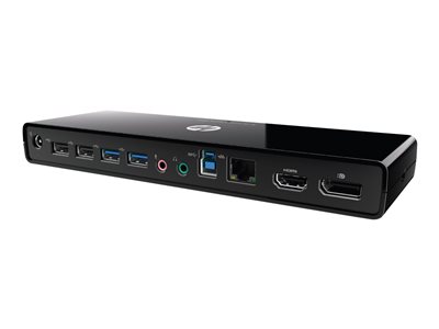 Port Replicator USB 3.0 (Power connector/Audio-out headphone jack/4xUSB 2.0/2xUSB 3.0/RJ-45/HDMI port/DisplayPort/Combo Headphone/Microphone/USB-C adapter)
