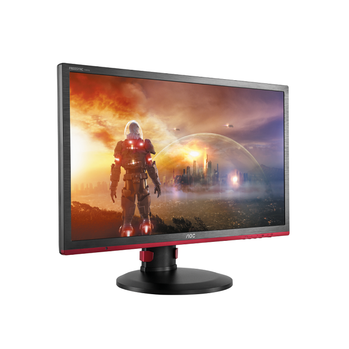 24" AOC Gaming G2460PF 1920x1080144Hz TN LED 16:9 1ms D-Sub DVI HDMI DP 4*USB2.0 80M:1 170/160 350cd HAS Pivot Swivel Tilt  Black-Red