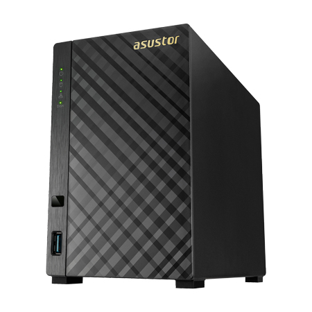 ASUSTOR AS3102T 2-Bay NAS/MPl/Cel 2,16Ghz(2Core)/2GBDDR3/noHDD,LFF(HDD,SSD),/1x1GbE(LAN)/3xUSB3.0,HDMI1.4b/4ip camera license ; 90IX00M1-BW3S10