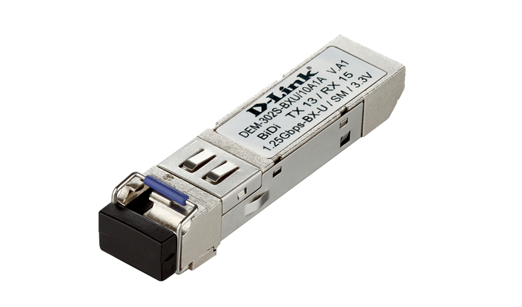 D-Link DEM-302S-BXU/10, 1-port mini-GBIC 1000Base-BX SMF WDM, TX: 1310nm, RX: 1550nm (10pcs in package)