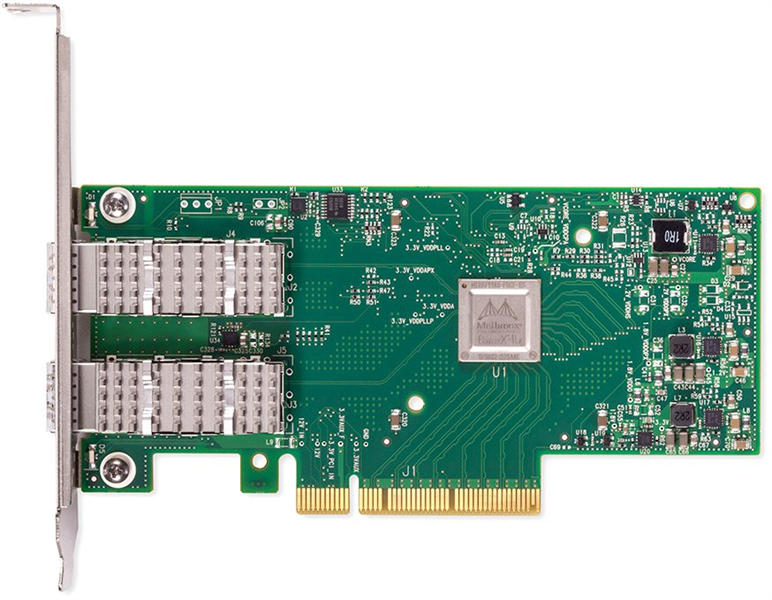 Mellanox ConnectX-4  Lx EN network interface card, 10GbE dula-port SFP+, PCIe3.0 x8, tall bracket, ROHS R6  (9MMCX4121AXCAT)