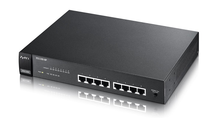ZyXEL ES1100-8P 8 port 10/100 802.3af PoE Switch