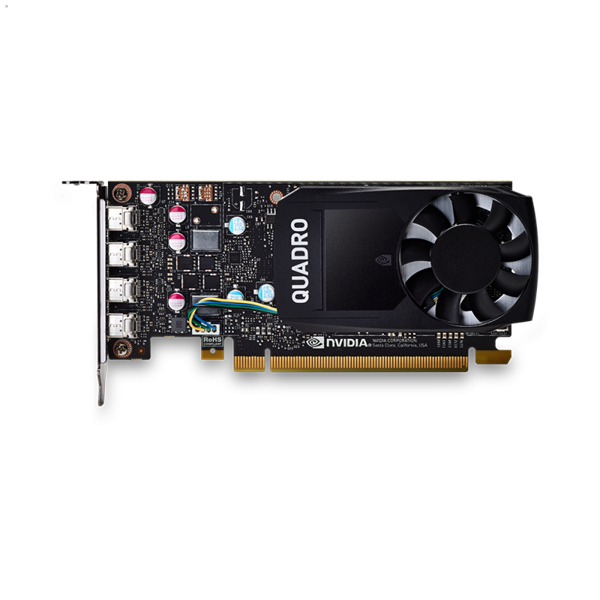 PNY Nvidia Quadro P620DVI 2GB DDR5, PCIE, 128-bit 512 Cores, 4*mDP1.4, 4*mDP to DVI-D SL adapter, LP bracket, Bulk