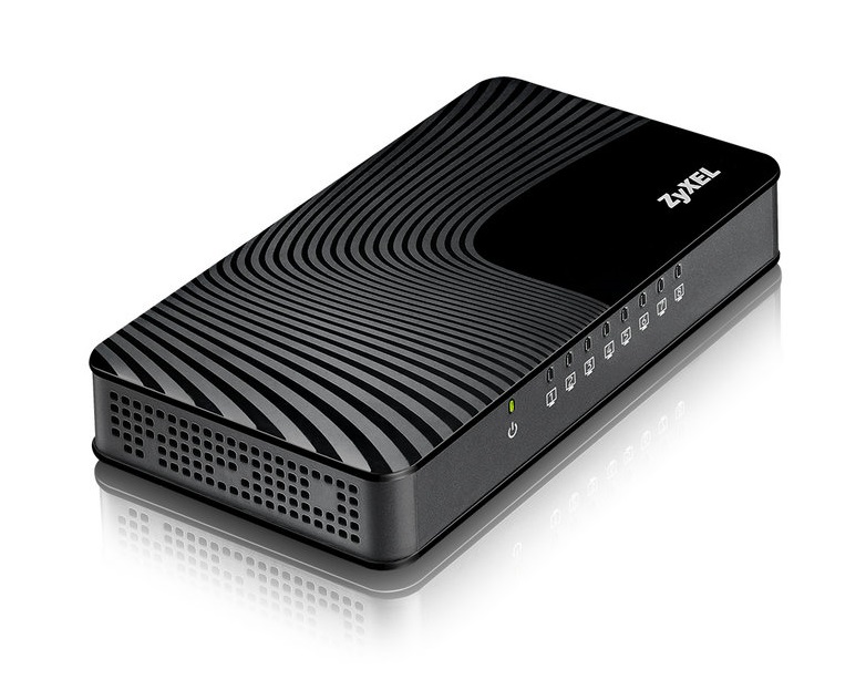ZyXEL GS-108S Восьмипортовый коммутатор Gigabit Ethernet с  приоритетными портами
