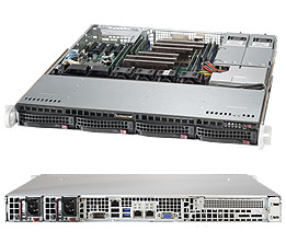 Supermicro SuperServer 1U 6018R-MTR no CPU(2) E5-2600v3/v4 no memory(8)/ on board C612 RAID 0/1/5/10/ no HDD(4)LFF/ 2xGE/ 1xFH/ 2x400 Platinum/ Backplane 4xSATA/SAS