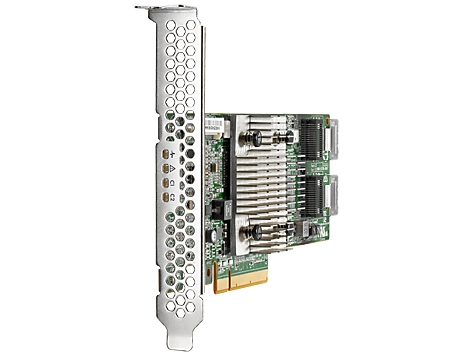 HPE SAS Smart Host Bus Adapter H240/12G, (Zero Memory) (2x int (mini-SAS) ports) PCI-E3.0 x8, incl. h/h & f/h. brckts, Raid(0/1/5), for Gen9