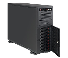Supermicro SuperChassis 4U 743TQ-865B-SQ/ no HDD(8)LFF/ 3x 5.25/ 7xFH/ 1x865W 80+(12" x 13")E-ATX/ Backplane 8xSATA/SAS