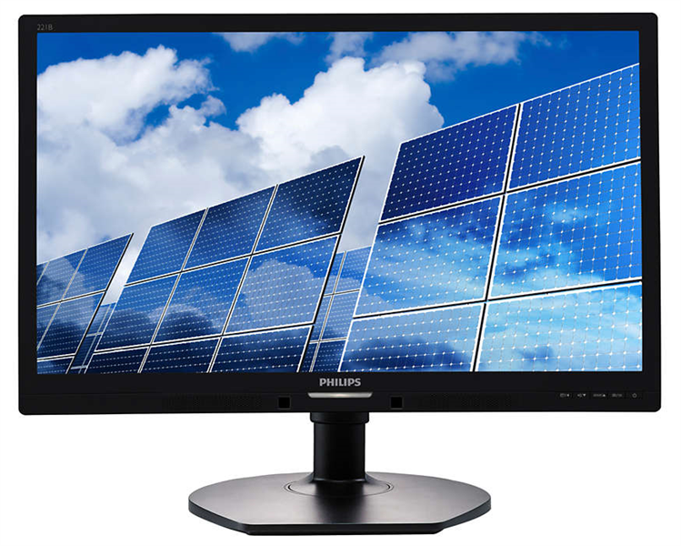 21,5" Philips 221B6LPCB 1920x1080 TN LED 16:9 5ms VGA DVI USB 2.0 x 4 10M:1 170/160 250cd peakers HAS Pivot Swivel Tilt Black