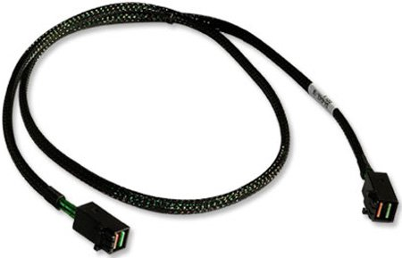 LSI Cable CBL-SFF8643-10M (LSI00405/05-26112-00), SFF8643-SFF8643 Кабель данных MiniSAS, длина 100cm, наконечники: SFF8643(контроллер)-SFF8643(корзина)