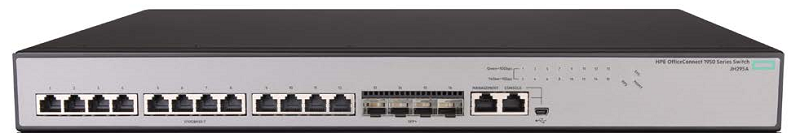HPE 1950 12XGT 4SFP+ Switch (12x1/10G RJ-45 + 4x1G/10G SFP+, web-managed, 19")