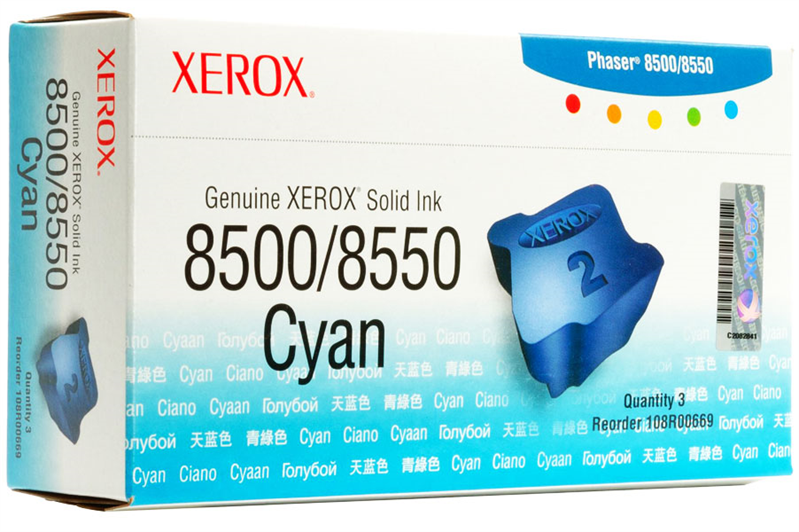 Чернила голубые (3шт.) Phaser 8500/8550