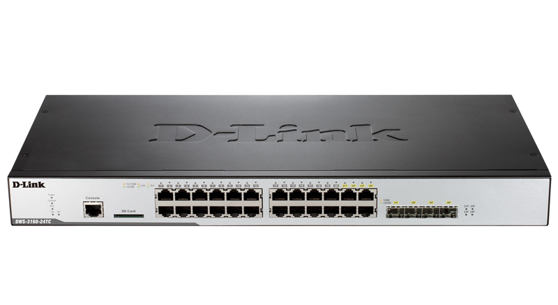 D-Link DWS-3160-24TC, L2+ Unified Wired/Wireless Gigabit Switch