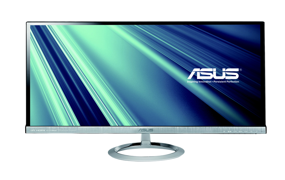 ASUS 29" MX299Q AH-IPS LED, 2560x1080, 5ms, 300cd/m2, 80Mln:1, 178/178, DVI, HDMI, MHL, колонки Bang&Olufsen, Silver Black, 90LM0080-B01170