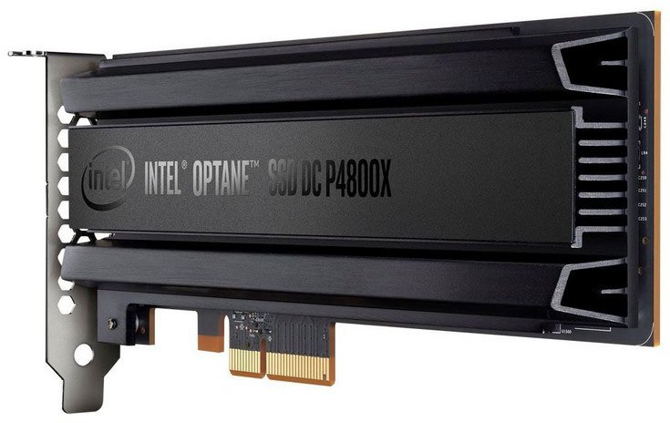 Intel Optane SSD P4800X Series 1/2 Height PCIe x4, 375Gb, R2400/W2000 Mb/s, IOPS 550K/500K, MTBF 2M (Retail)