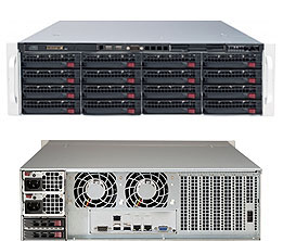 Supermicro SuperStorage 3U Server 6038R-E1CR16H no CPU(2)E5-2600v3/v4 no memory(16)/on boardRAID 0/1/5/10/ LSI3108/noHDD(16)LFF/opt.2x2.5(rear)/2x10Gb/7xLP/JBODExpSlot/2x920W/Single Expander backplane