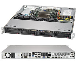 Supermicro SuperServer 1U 5019S-MN4 no CPU(1) E3-1200v5/6thGenCorei3/ no memory(4)/ on board RAID 0/1/5/10/no HDD(4)LFF/ 4xGE/ 1xPCIEx8, 1xM.2 connector/ 1noRx350W