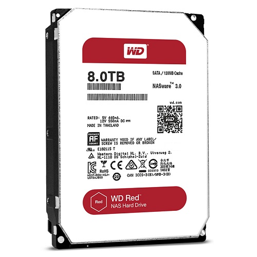Western Digital HDD SATA-III  8000Gb Red for NAS WD80EFZX, IntelliPower, 128MB buffer