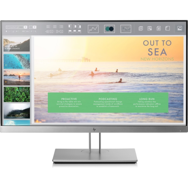 HP EliteDisplay E233 LED 23 Monitor 1920x1080, 16:9, IPS, 250 cd/m2, 1000:1, 5ms, 178°/178°, VGA ,DisplayPort, HDMI, USB 3.0x3, EPEAT gold, Black&Silver