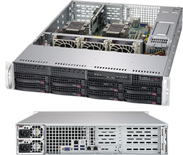 Supermicro SuperServer 2U 6029P-WTR noCPU(2)Scalable/TDP 70-205W/ no DIMM(12)/ SATARAID HDD(8)LFF/ 2xGbE/ 4xFH, 2xLP, M2/ 2x1000W