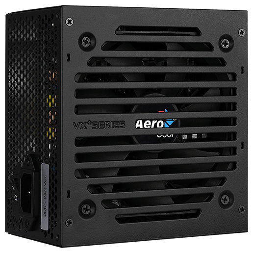 Aerocool 600W Retail VX PLUS 600 ATX v2.3 Haswell, fan 12cm, 500mm cable, power cord, 20+4P, 4+4P, PCIe 6+2P x2, PATA x3, SATA x4, FDD