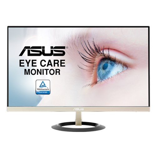 ASUS 23" VZ239Q IPS LED, 1920x1080, 5ms, 250cd/m2, 178°/178°, 80Mln:1, D-Sub, HDMI, DisplayPort, колонки, ультратонкий корпус, EyeCare, Tilt, Adaptive-Sync, Icicle Gold+Black, 90LM033C-B02670