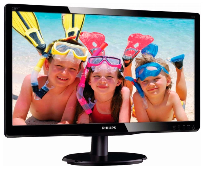 21,5" Philips 226V4LAB 1920x1080 TN LED 16:9 5ms VGA DVI 10M:1 170/160 250cd Speakers Glossy-Black
