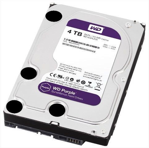 Western Digital HDD SATA-III  4000Gb Purple WD40PURX, IntelliPower, 64MB buffer (DV-Digital Video)