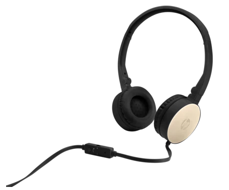 HP Stereo Headset H2800 (Black w. Silk Gold) cons