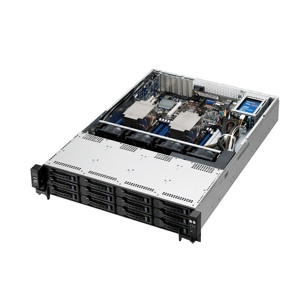 ASUS RS520-E8-RS12-EV2 // 2U, ASUS Z10PR-D16,  2 x s2011-3 Xeon E5-2600 v3&v4 145w, 1024GB max, 12HDD Hot-swap, 2SSD Hot-swap, 2 x 770W, CPU FAN  ; 90SV03SA-M06CE0