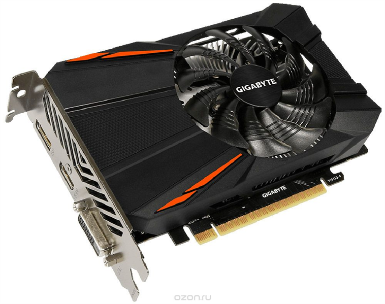 GIGABYTE GTX 1050 D5 3G / GV-N1050D5-3GD 3GB, GDDR5, 96bit, DVI+HDMI+DP RTL