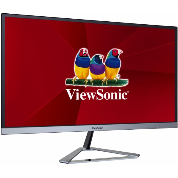 ViewSonic 27" VX2776-SMHD IPS LED, 1920x1080, 250 cd/m2, 80Mln:1, 178°/178°, 4ms, D-Sub, HDMI, Display Port, колонки, Headphone Out, Frameless, Silver Black