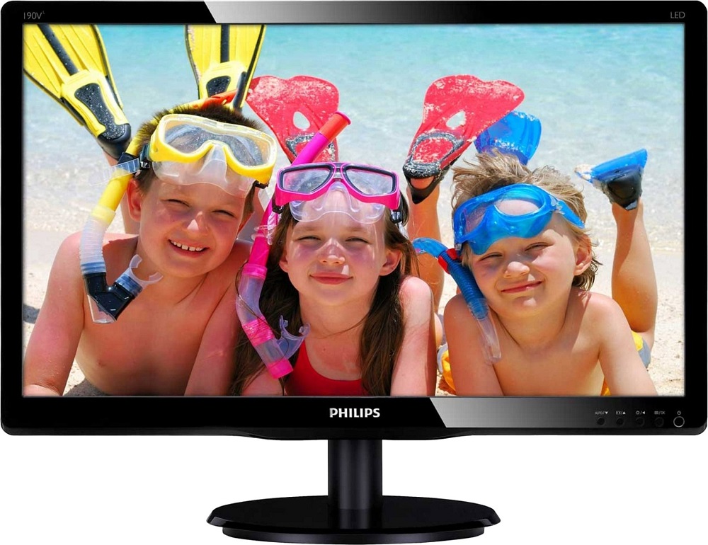 18,5" Philips 193V5LSB2 1366x768 TN LED 16:9 5ms VGA 10M:1 90/65 200cd Black (193V5LSB2/62)