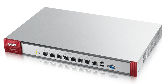 Zyxel Межсетевой экран USG1900  с набором подписок на 1 год (AS,AV,CF,IDP), Rack, 8 конфигурируемых GE, 2xUSB3.0, AP Controller (2/130)