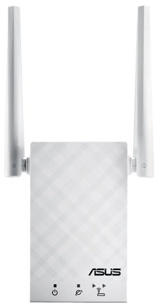 ASUS RP-AC55 // WI-FI репитер, 802.11n + 802.11 ac, до 300 + 867Мбит/c, 2,4 + 5 гГц, GBT LAN ; 90IG03Z1-BN3R00