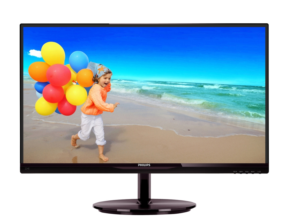 23" Philips 234E5QSB 1920x1080 AHIPS LED 16:9 14ms VGA DVI-D 10M:1 178/178 250cd Glossy-Black
