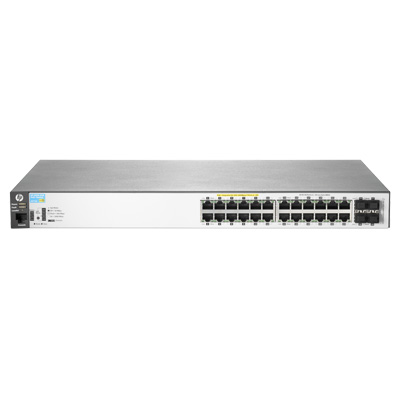Aruba 2530 24 PoE+ Switch (24 x 10/100 + 2 x SFP + 2 x 10/100/1000, Managed, L2, virtual stacking, POE+ 195W, 19")