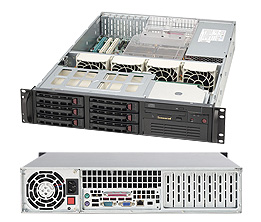 Supermicro SuperChassis 2U 823TQ-653LPB/ no HDD(6)LFF/ 1x 5.25/ 7xLP/ 1x650W Gold(12" x 13", 12" x 10")E-ATX, ATX/ Backplane 6xSATA/SAS