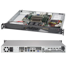 Supermicro SuperServer 1U 5019S-ML no CPU(1) E3-1200v5/6thGenCorei3/ no memory(4)/ on board RAID 0/1/5/10/ no FixedHDD(2)LFF/ 2xGE/ 1xPCIEx8, 1xM.2 connector/ 1noRx350W