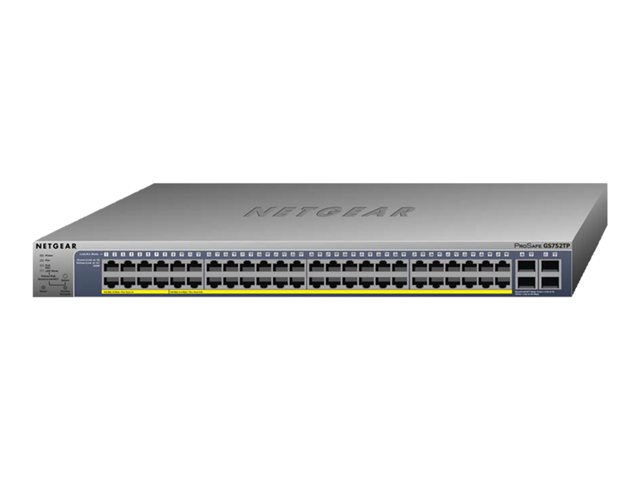 NETGEAR Управляемый гигабитный Smart-коммутатор на 48GE+4SFP(Из них первые 8 портов PoE+,остальные PoE),c поддержкой статической маршрутизации и IPv6,PoE бюджет до 384 Вт
